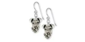 Airedale Terrier Earrings Jewelry Sterling Silver Handmade Dog Earrings AR16-E