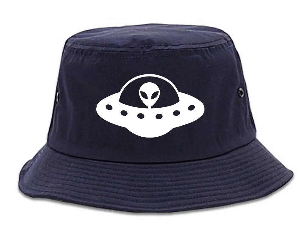 Alien Spaceship Chest Mens Bucket Hat