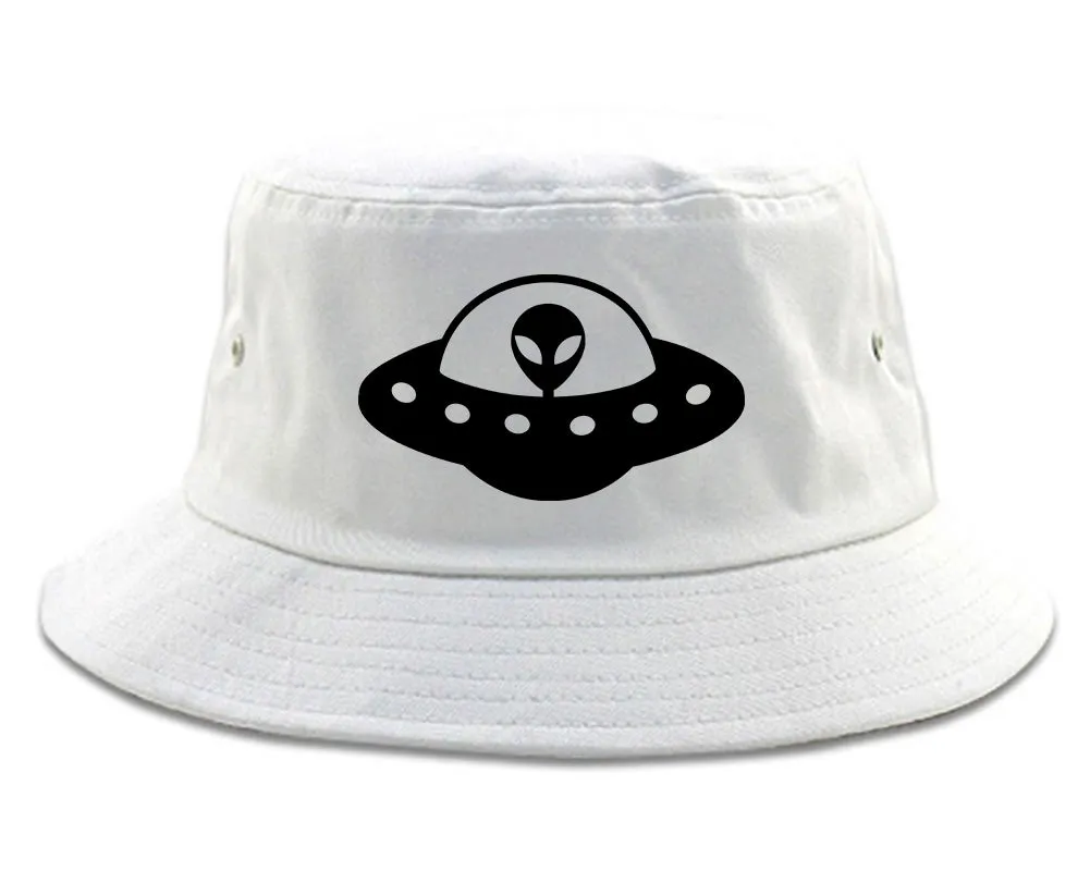 Alien Spaceship Chest Mens Bucket Hat