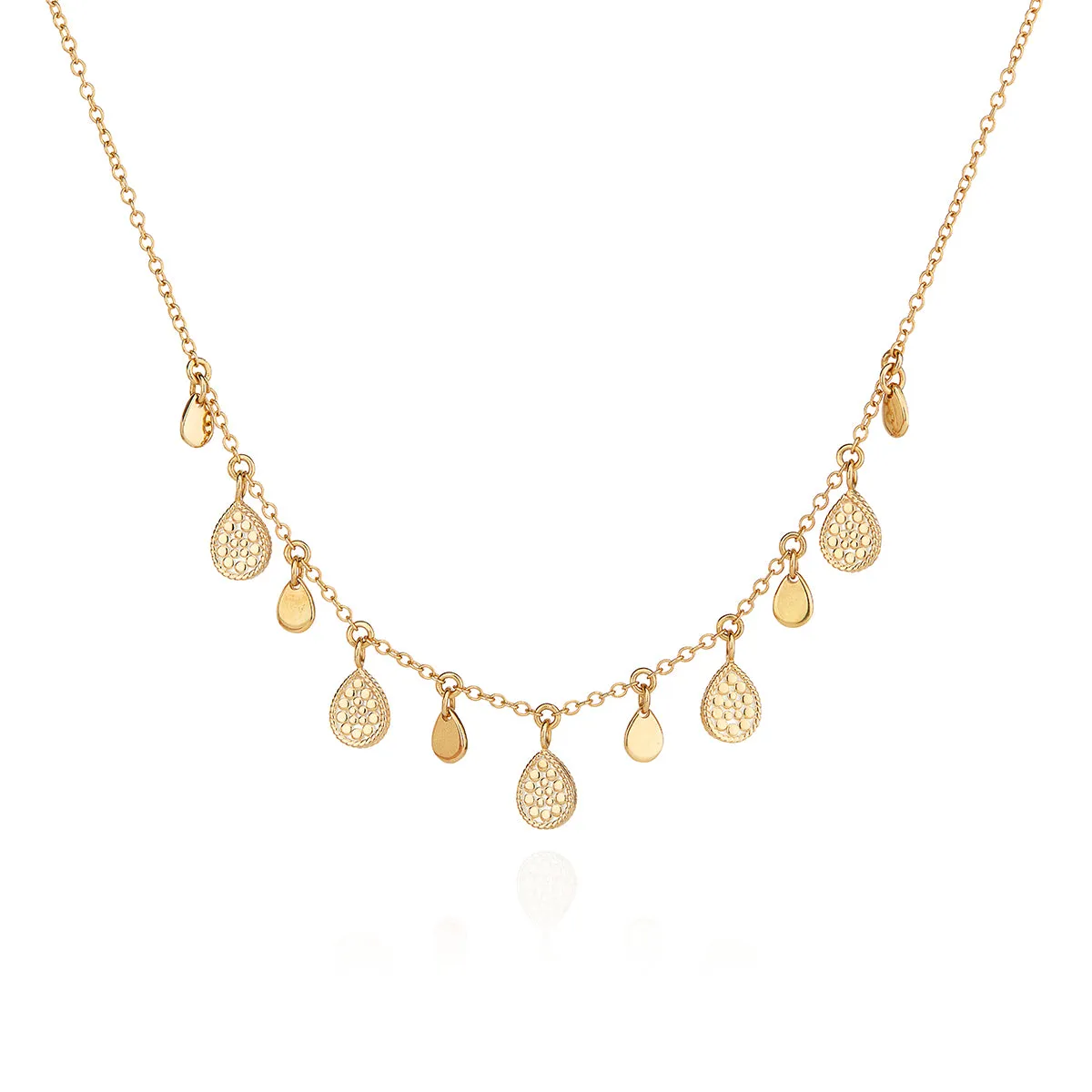 Anna Beck Gold Teardrop Charm Collar Necklace