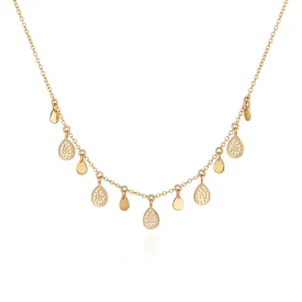 Anna Beck Gold Teardrop Charm Collar Necklace