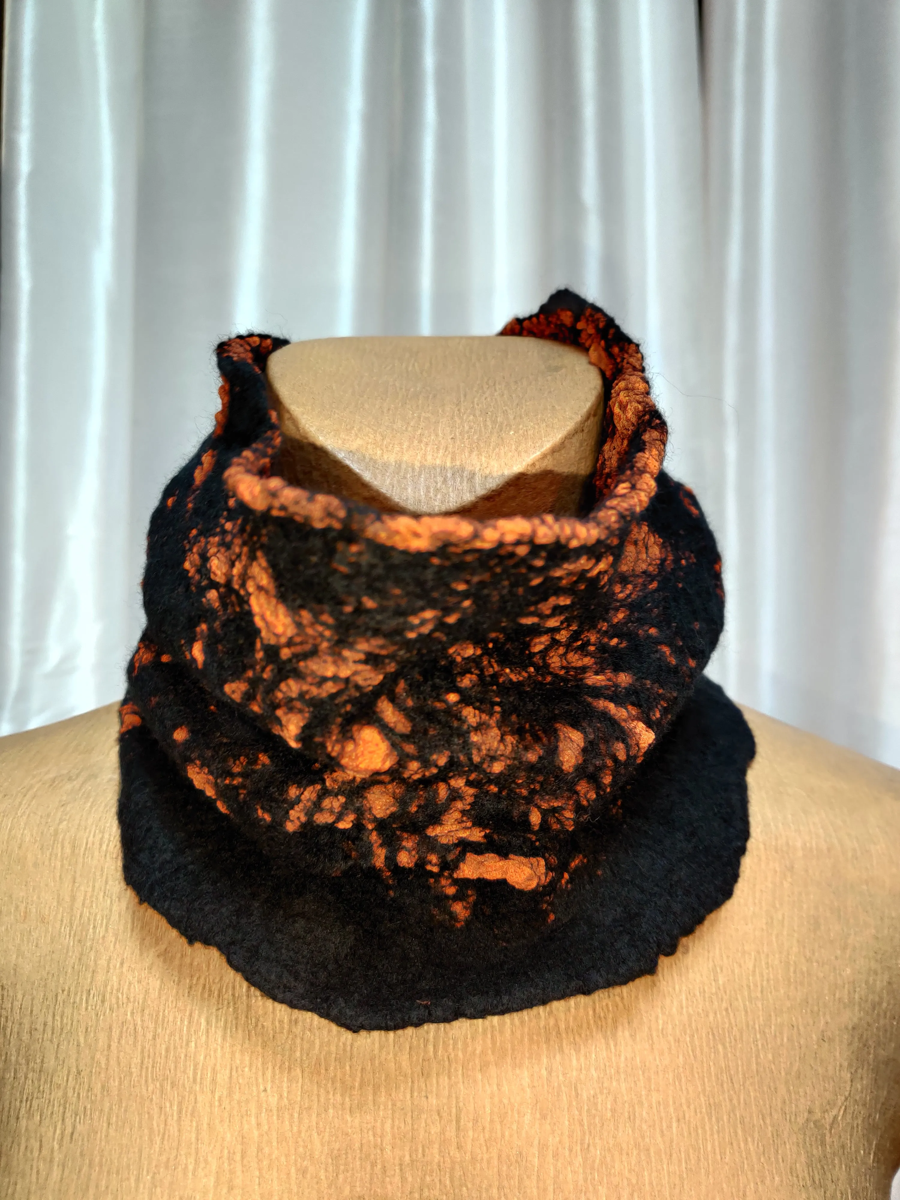 BlckBts Orange Cowl Neck Scarf