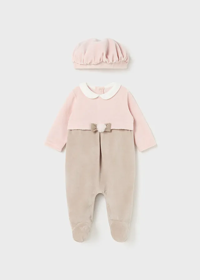 Blush Girl's One-Piece w/Beret Set - Select Size