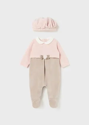 Blush Girl's One-Piece w/Beret Set - Select Size