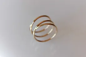 Bypass Thumb Ring, Coil Ring, Spiral Thumb Ring, Wrap Around Ring, Statement Ring, Bypass Ring, Gold Jewelry, Modern, Wrap Ring, Gift,2