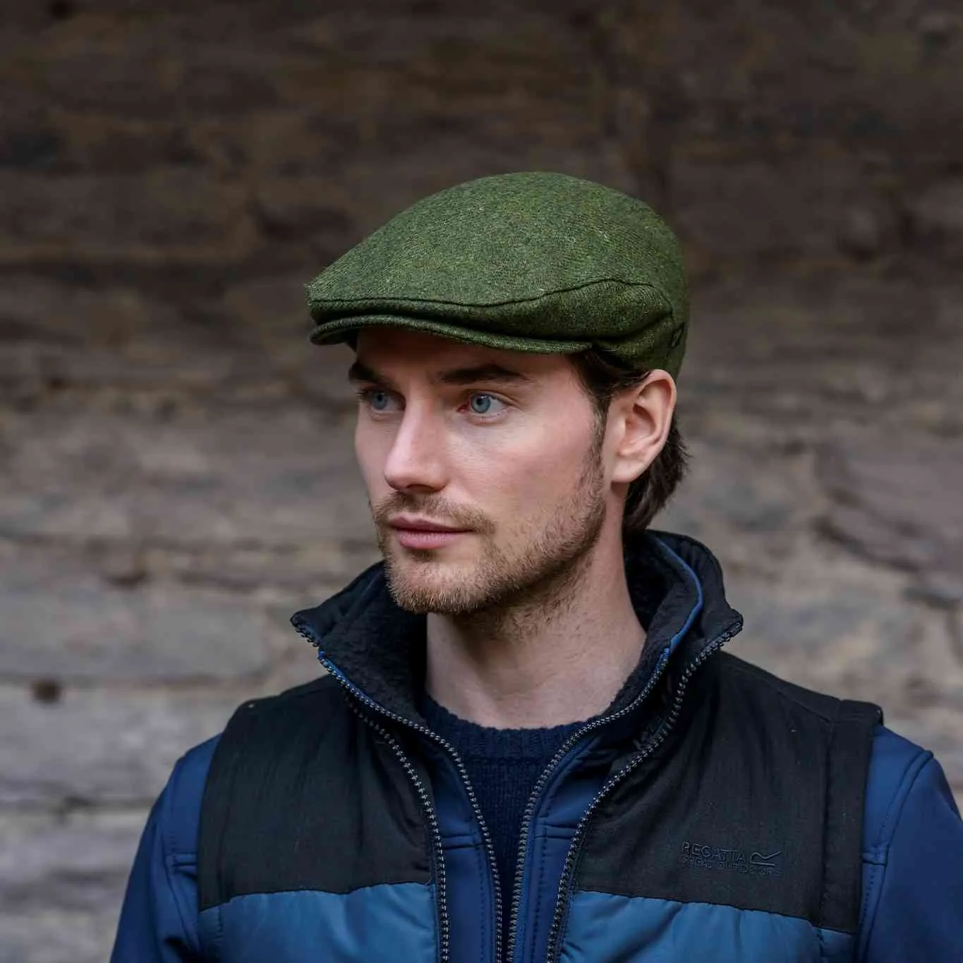 Dark Green Trinity Knot Flat Cap