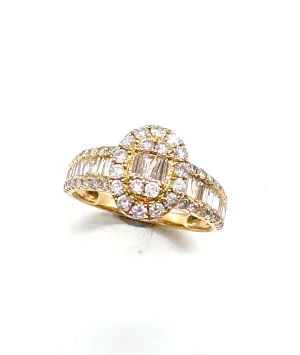 Diamond Cluster Oval Halo Ring