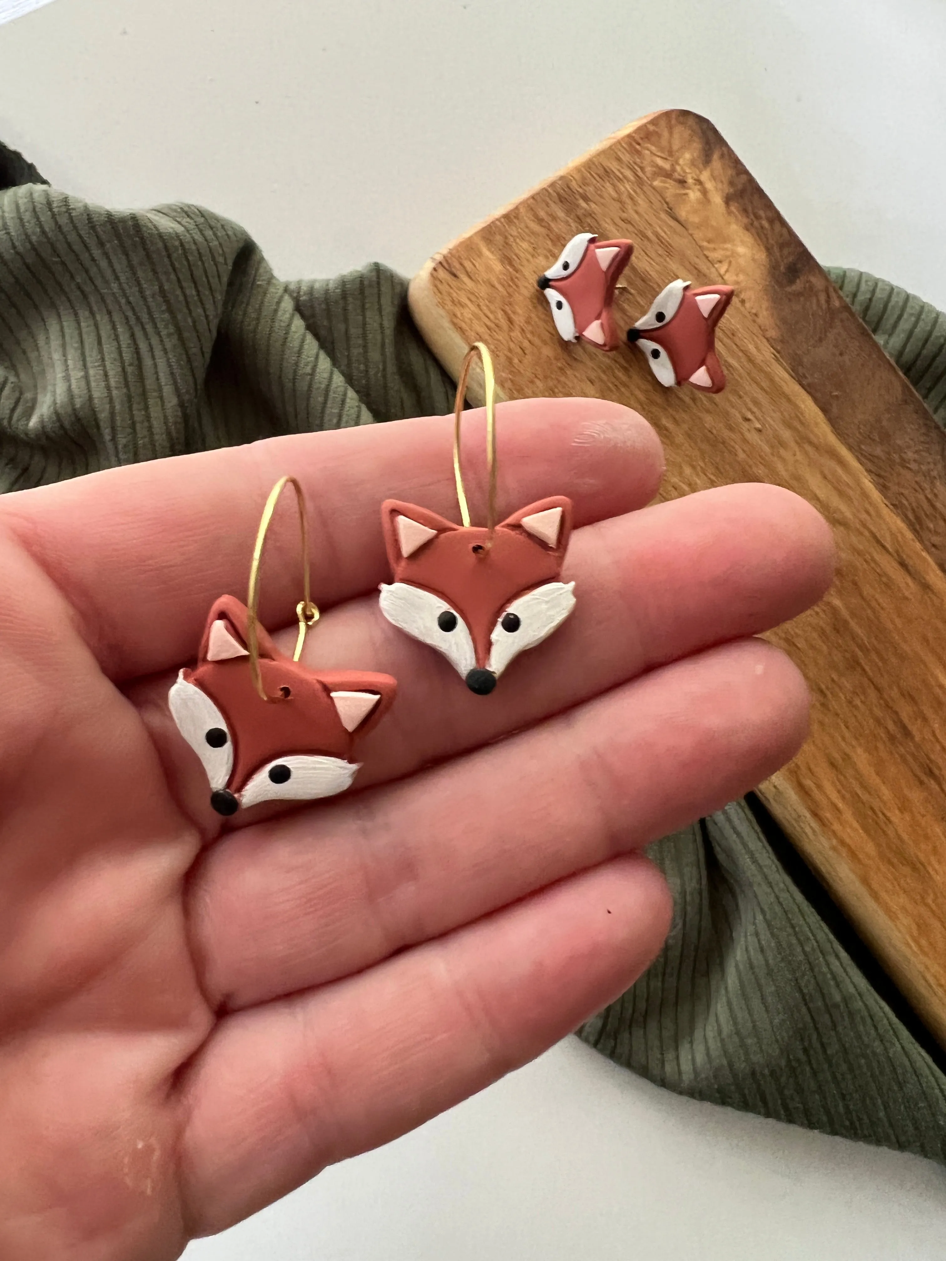 Foxy Felix | Clay Earrings