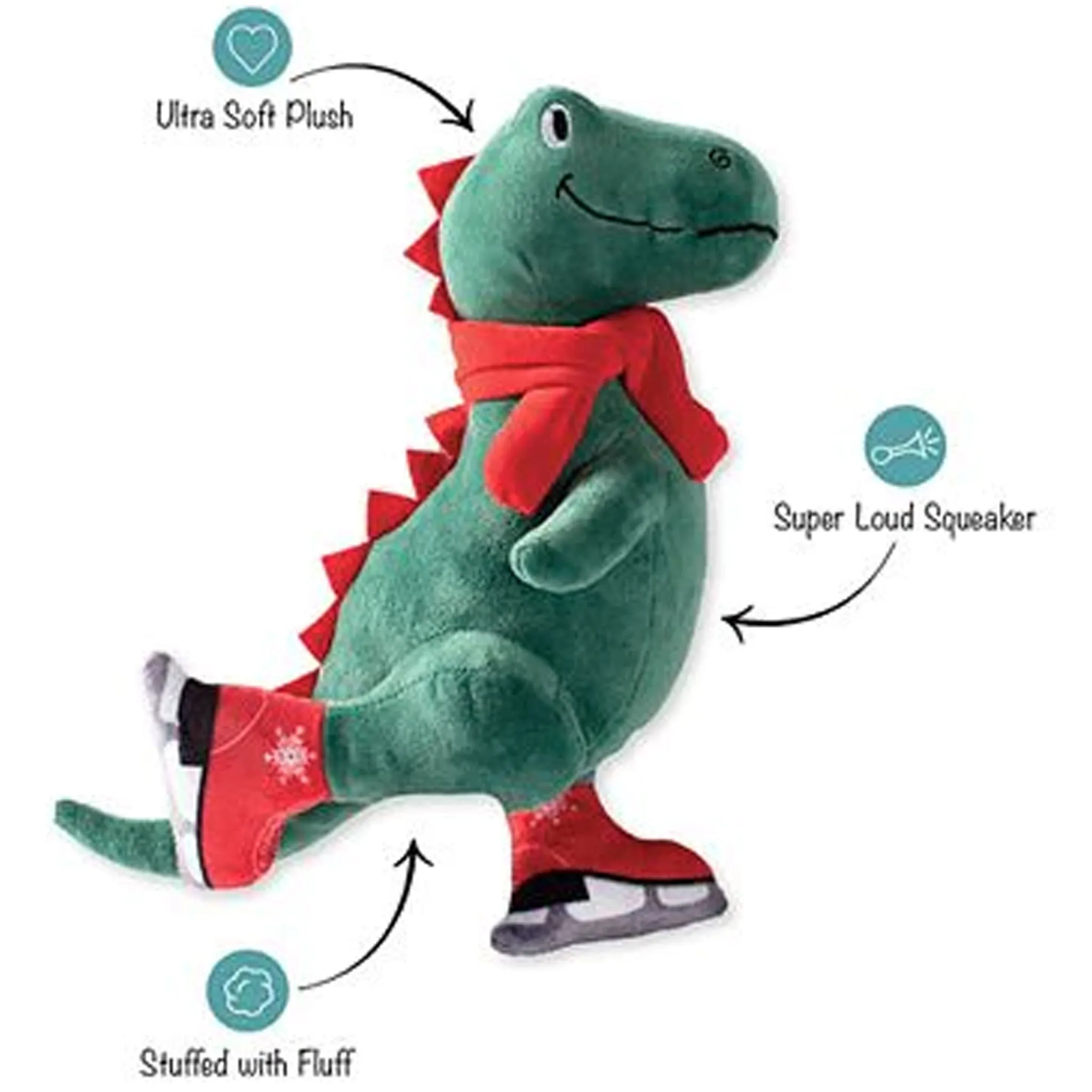 Fringe Ice Skating T-Rex Dog Toy