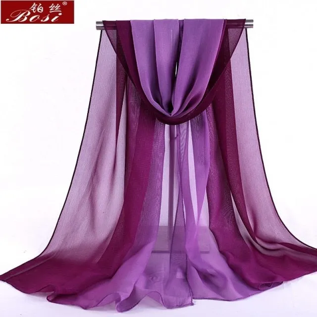 Gradient Luxury Chiffon Scarf