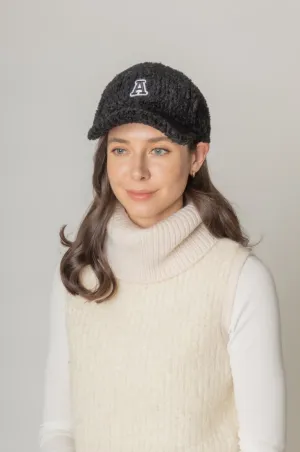 Letter A Sherpa Baseball Cap