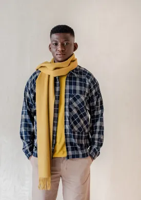 Men's Lambswool Scarf in Mustard