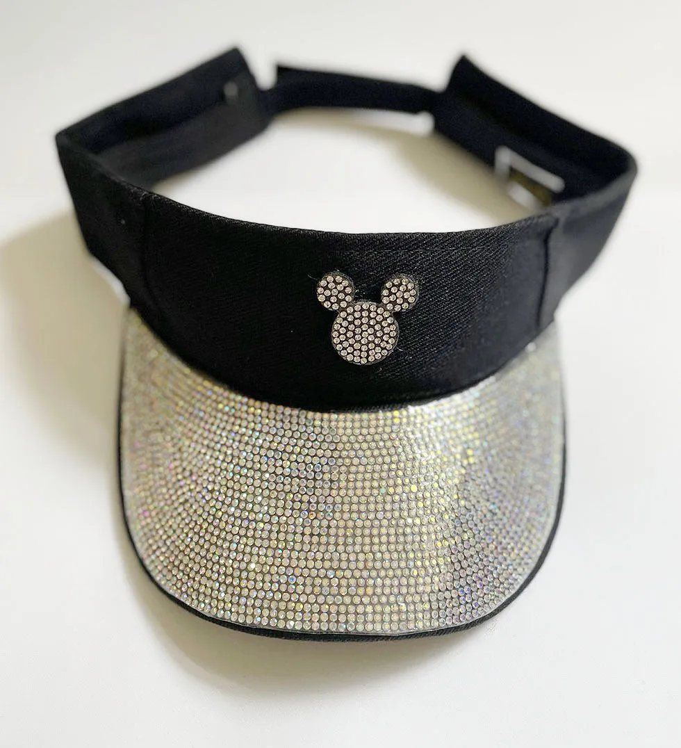 Mouse rhinestone sun visor cap