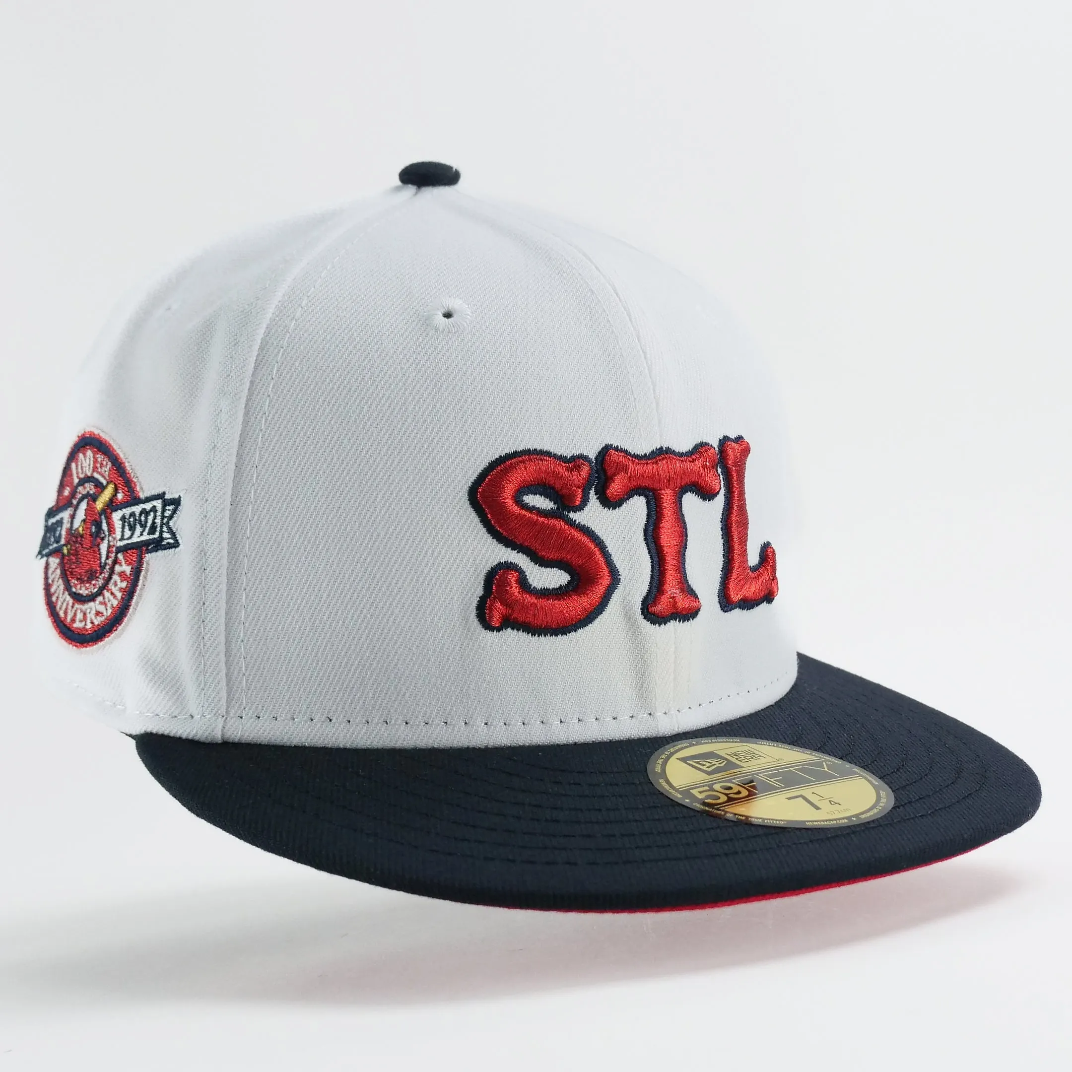 New Era Custom Exclusive Fitted Metallic Red St Louis Cardinals 100th Year Anniversary Patch