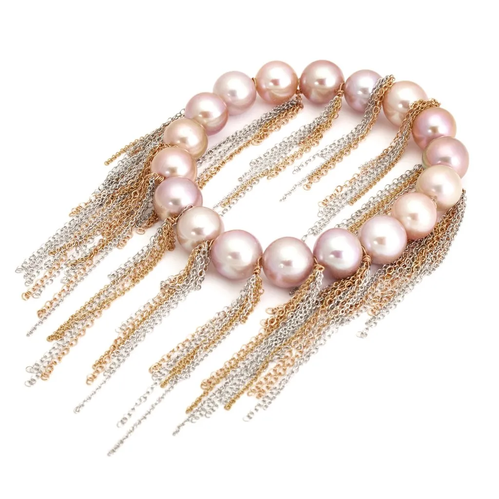 Pink Edison Fringe Bracelet