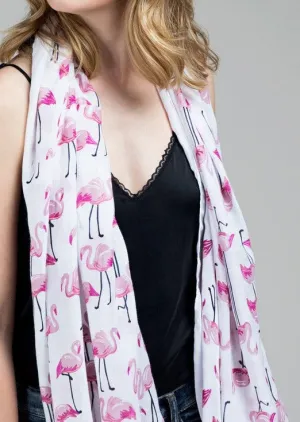 Pink Flamingo Flocking Scarf