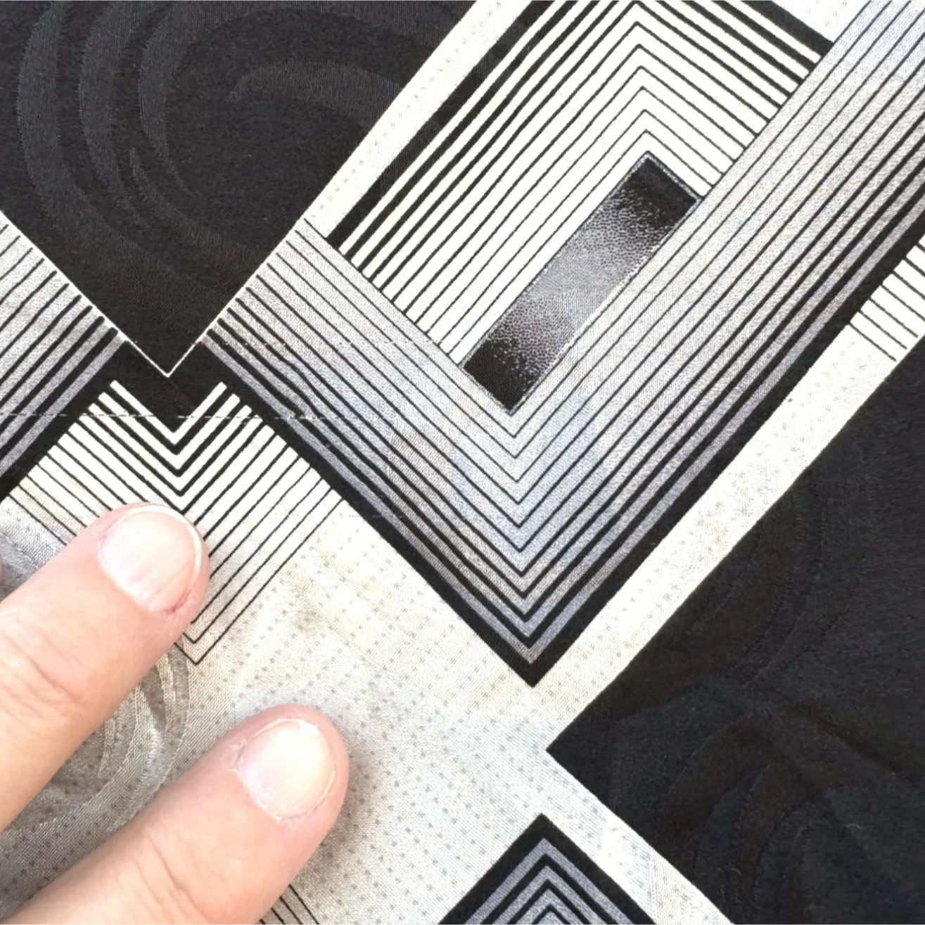 Pocket Square Bundle - Three Silk Geometric Checkbox Black White Squares