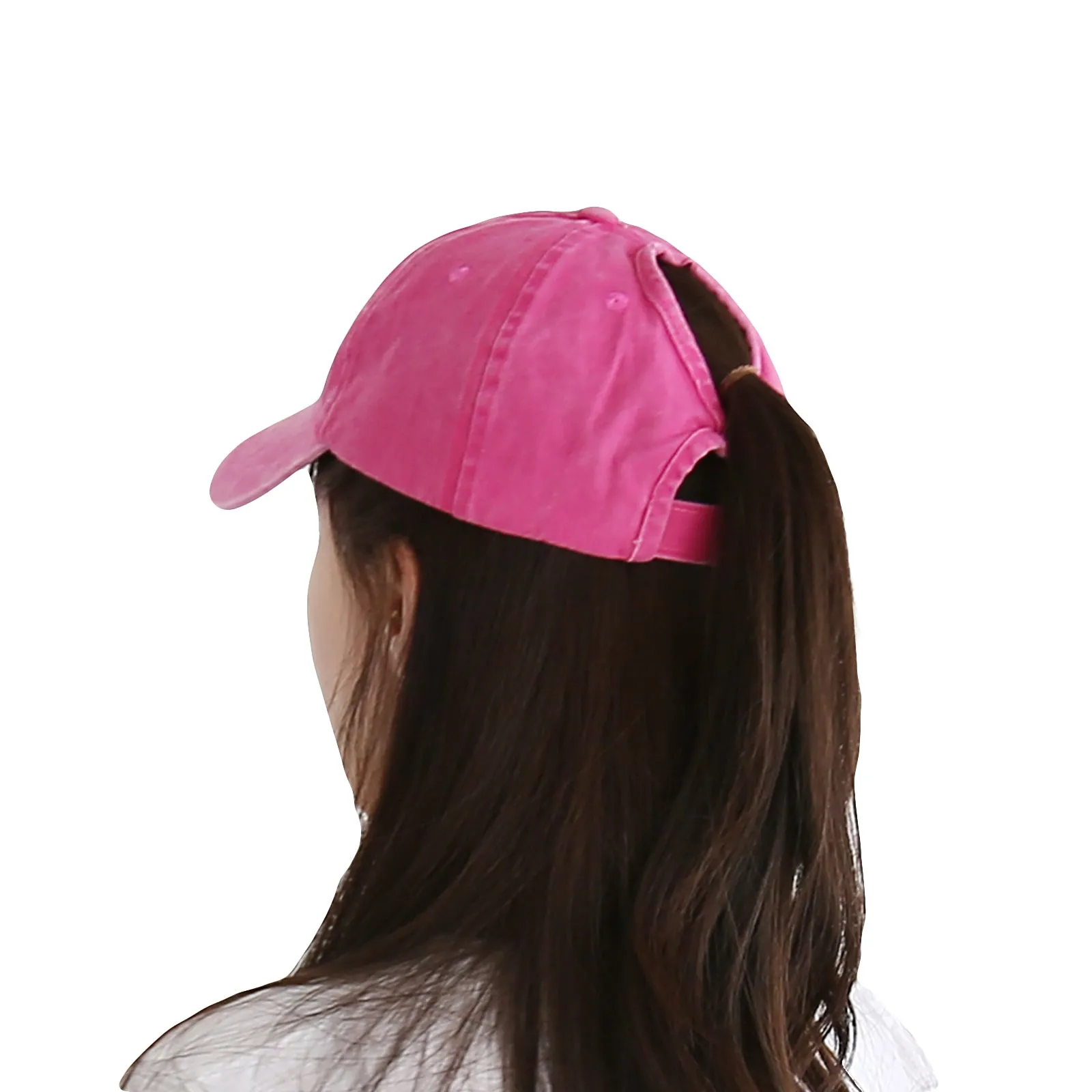 Ponytail High Bun Hat Ponycaps Cotton Baseball Cap PZ10041