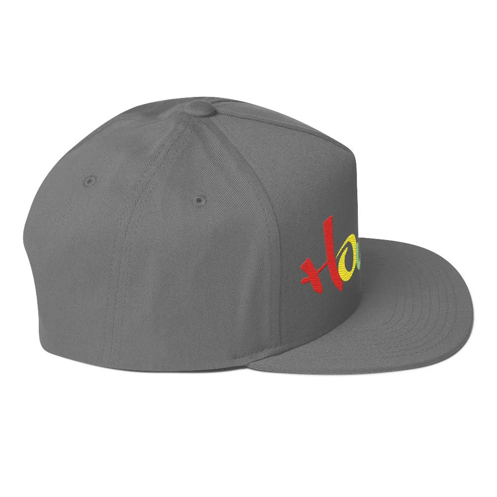 Rainbow House Music Flat Bill Cap