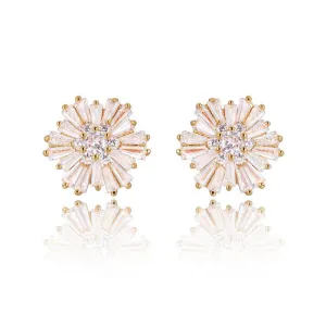 Rose Gold Crystal Stud Earrings