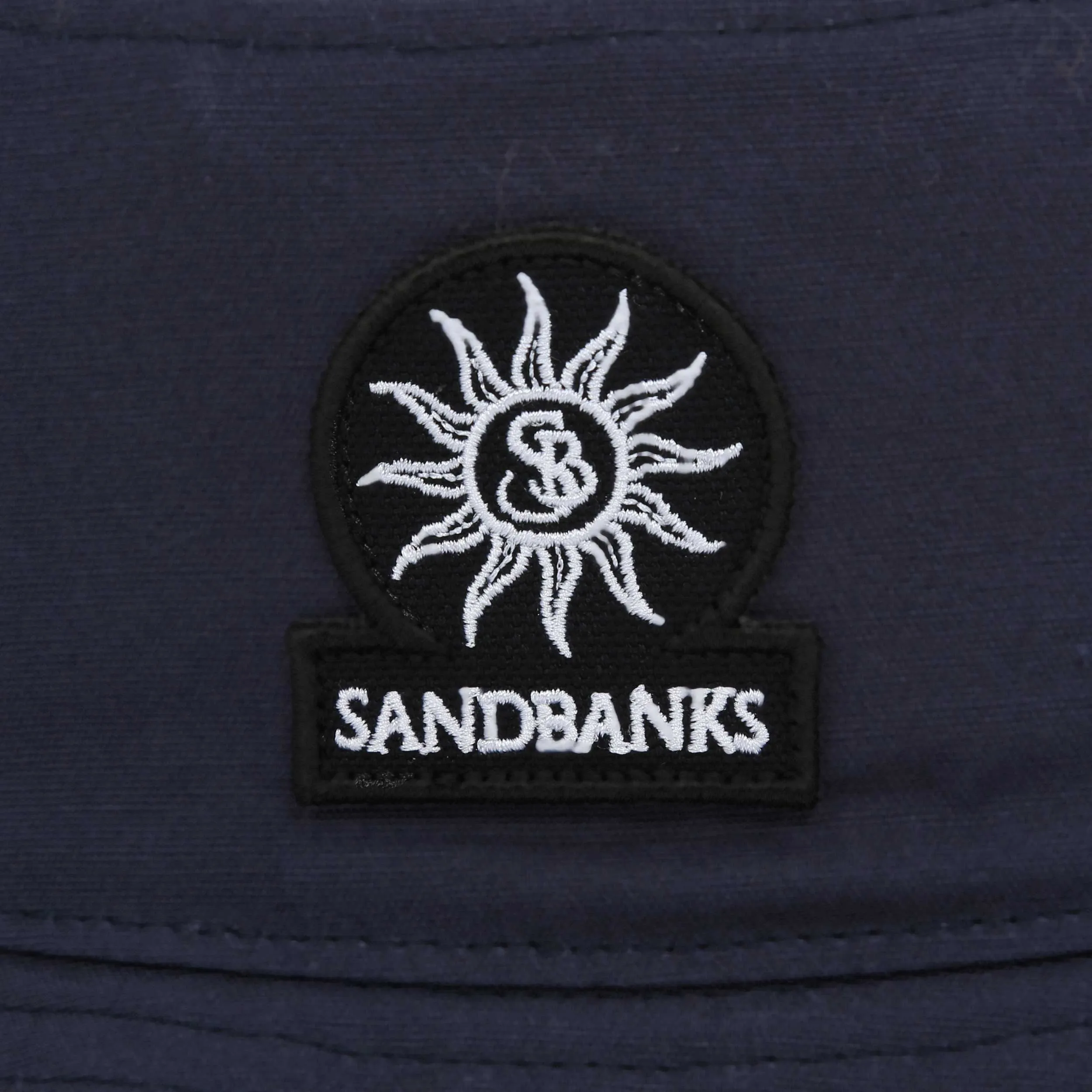 Sandbanks Badge Logo Bucket Hat in Navy