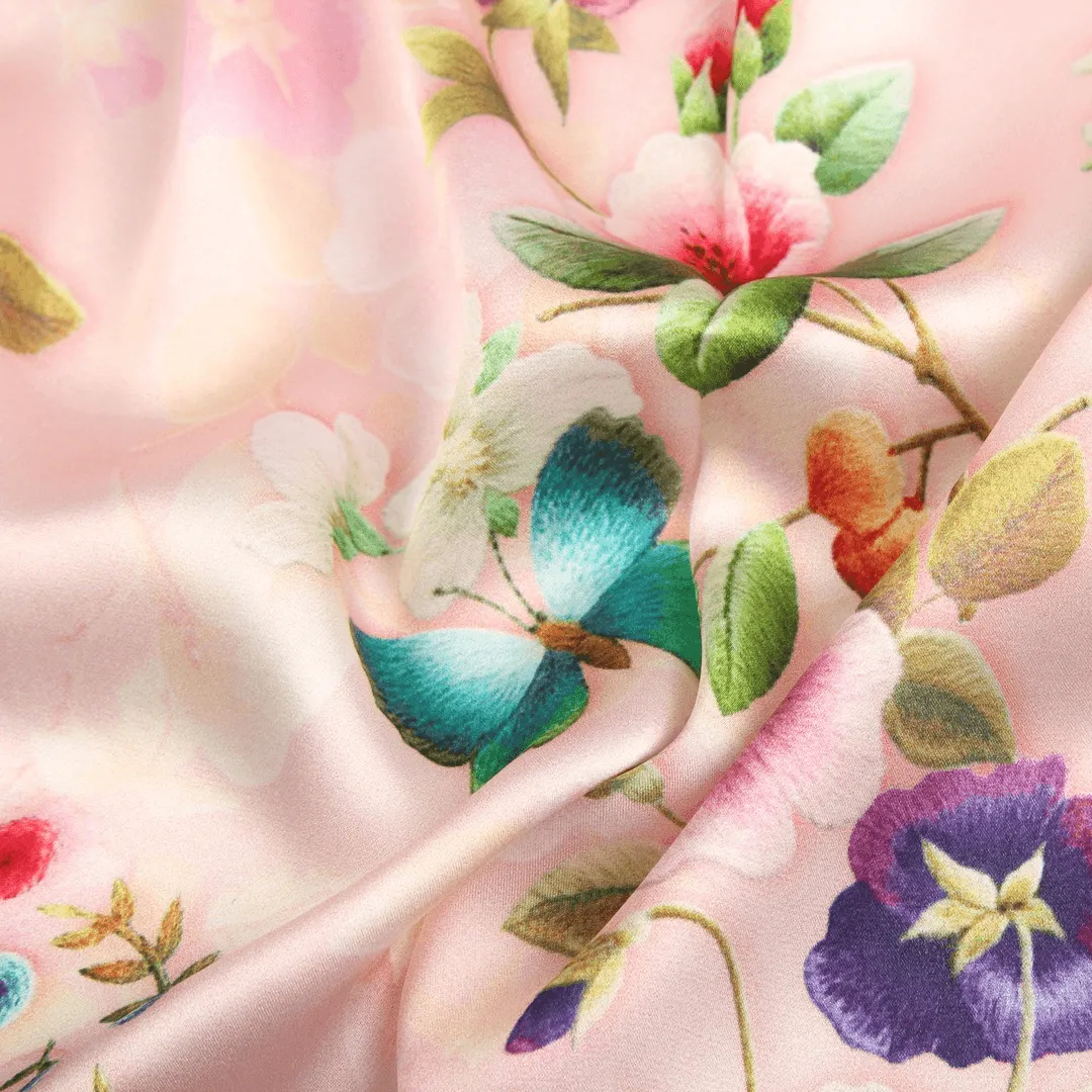 Silk Scarf Collections|Blossom Range|Garden Bliss|Cream|Long Silk Scarf