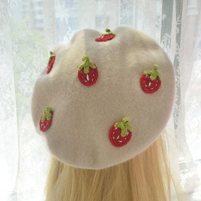 Strawberry Beret SD00953