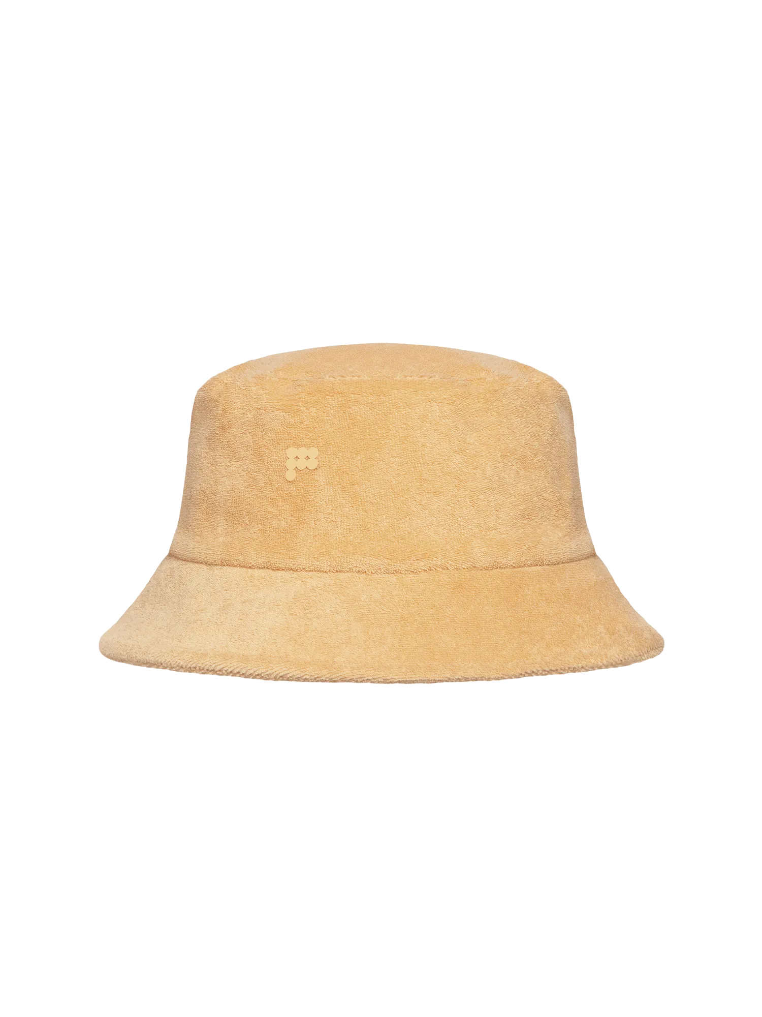 Summer Towelling Bucket Hat—dark sand