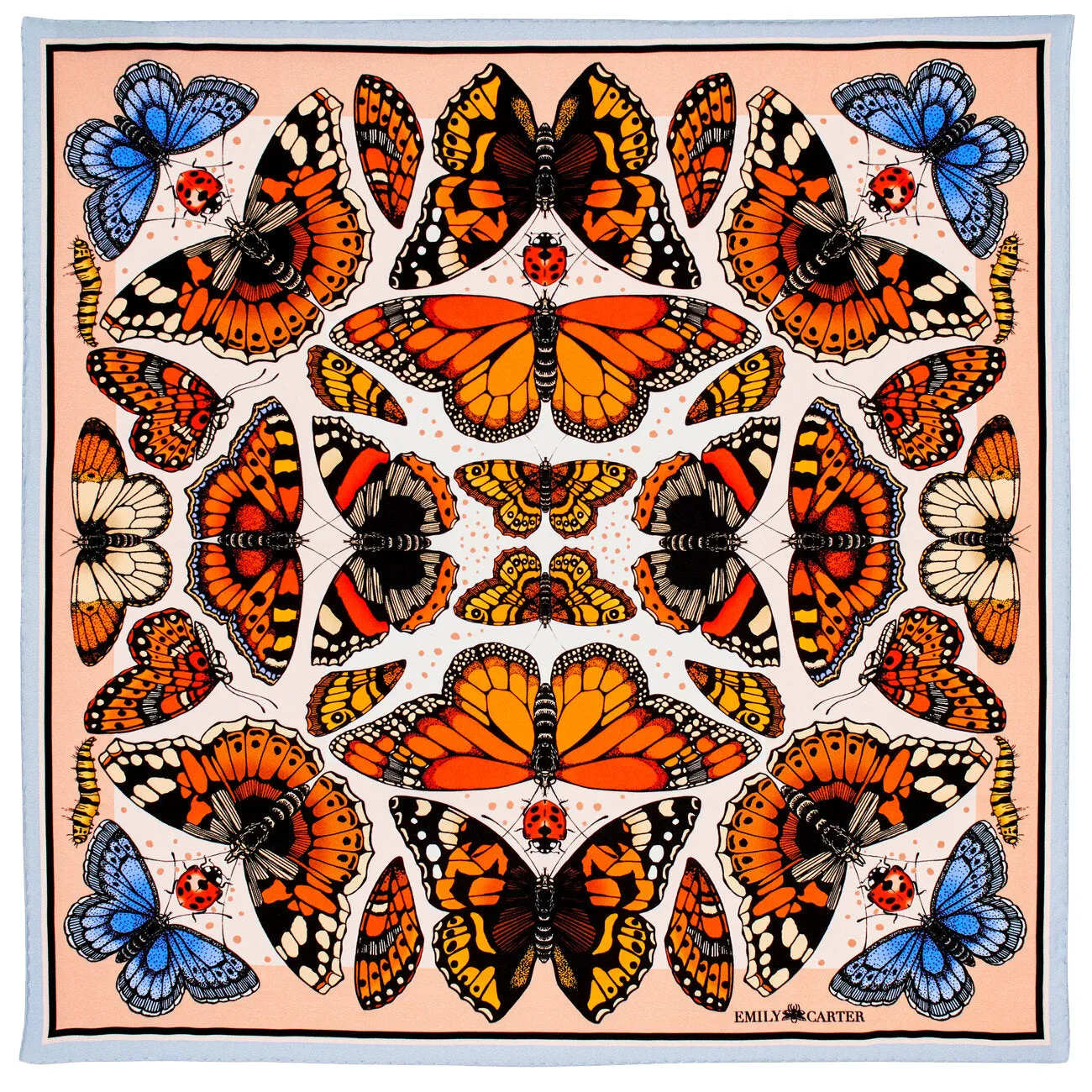 The British Butterfly Scarf - Pink | 65x65cm [Preorder]