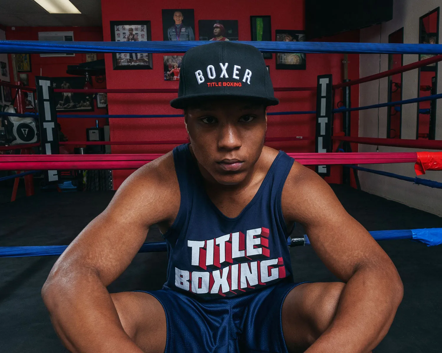 TITLE Boxing Boxer Flat Bill Snapback Cap