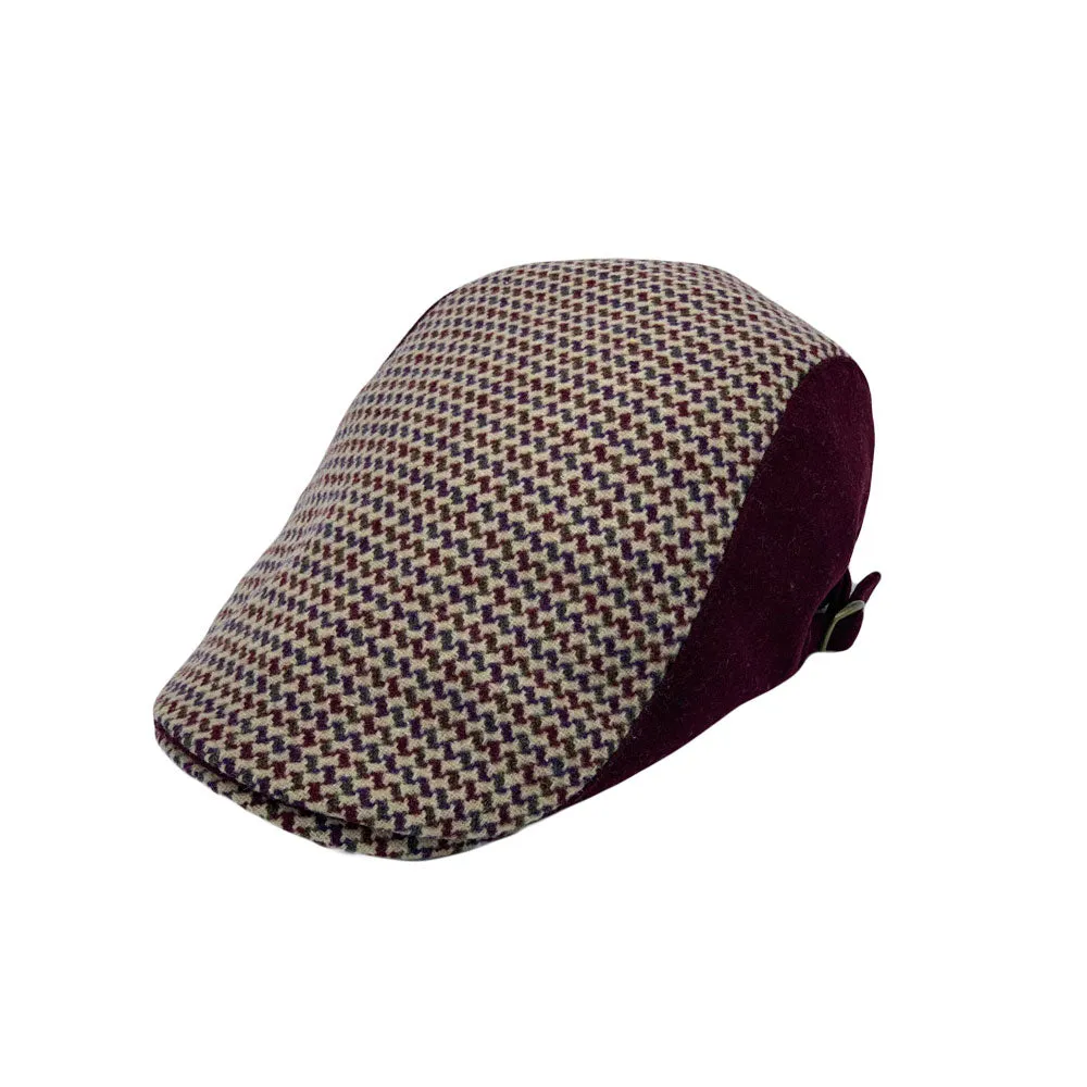 Wool Plaid Check Newsboy Cap - Ivy Gatsby Cabbie Hat - Winter Golf Driving Cap LD31577